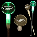 9" Green Round Light-Up Cocktail Stirrers